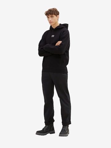 TOM TAILOR DENIM Sweatshirt in Schwarz