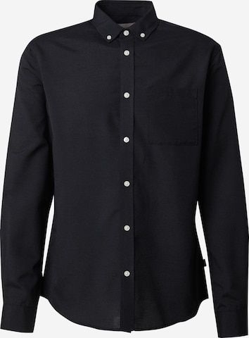 Only & Sons Slim Fit Hemd in Schwarz: Vorderseite