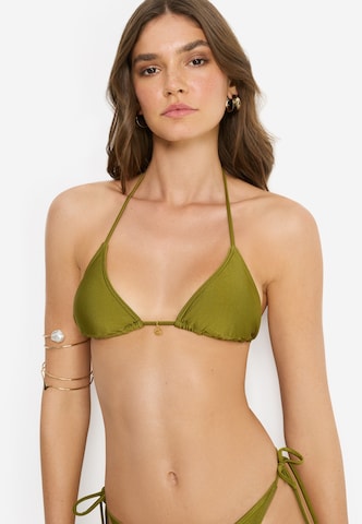 LSCN by LASCANA - Triángulo Top de bikini en verde: frente