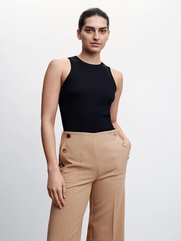 MANGO Regular Pleated Pants 'Dorado' in Brown