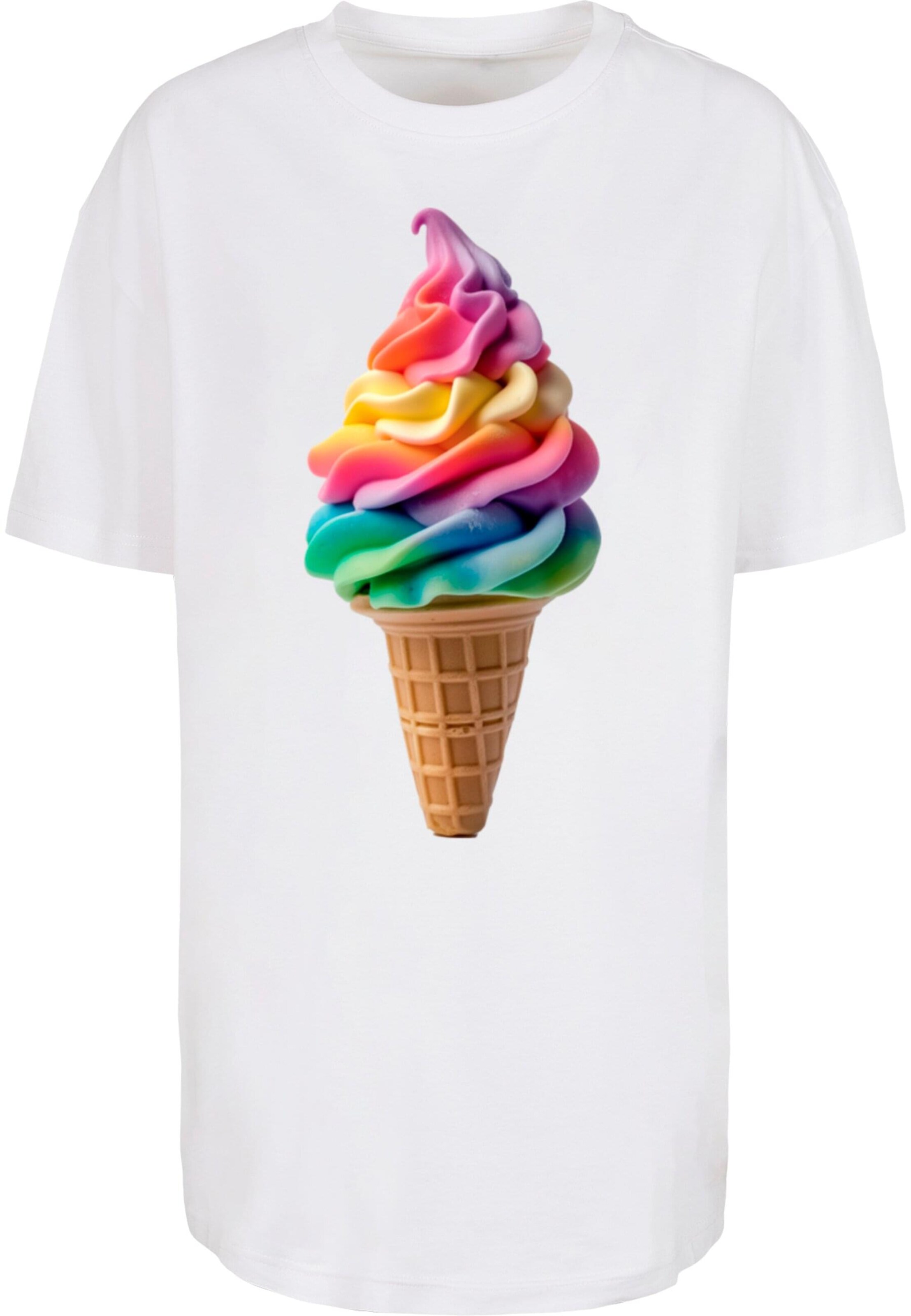 Merchcode Shirt 'Pride Scoops' in Wit: voorkant