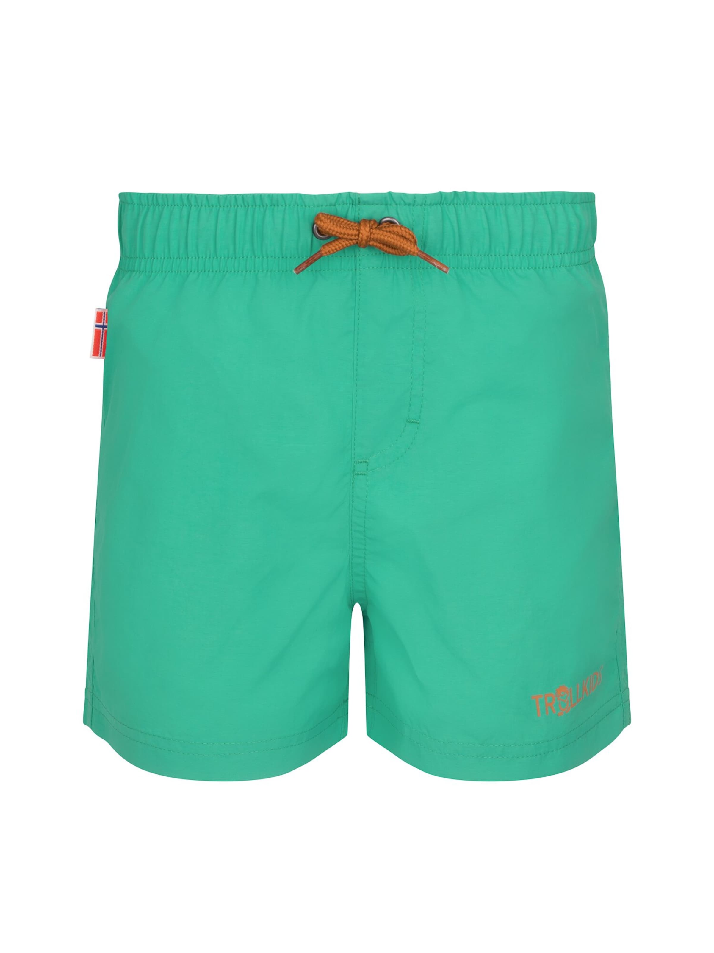 TROLLKIDS Board Shorts in Green: front