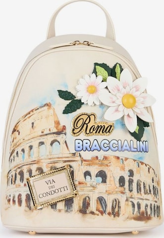 Zaino 'Cartoline Roma' di Braccialini in colori misti: frontale
