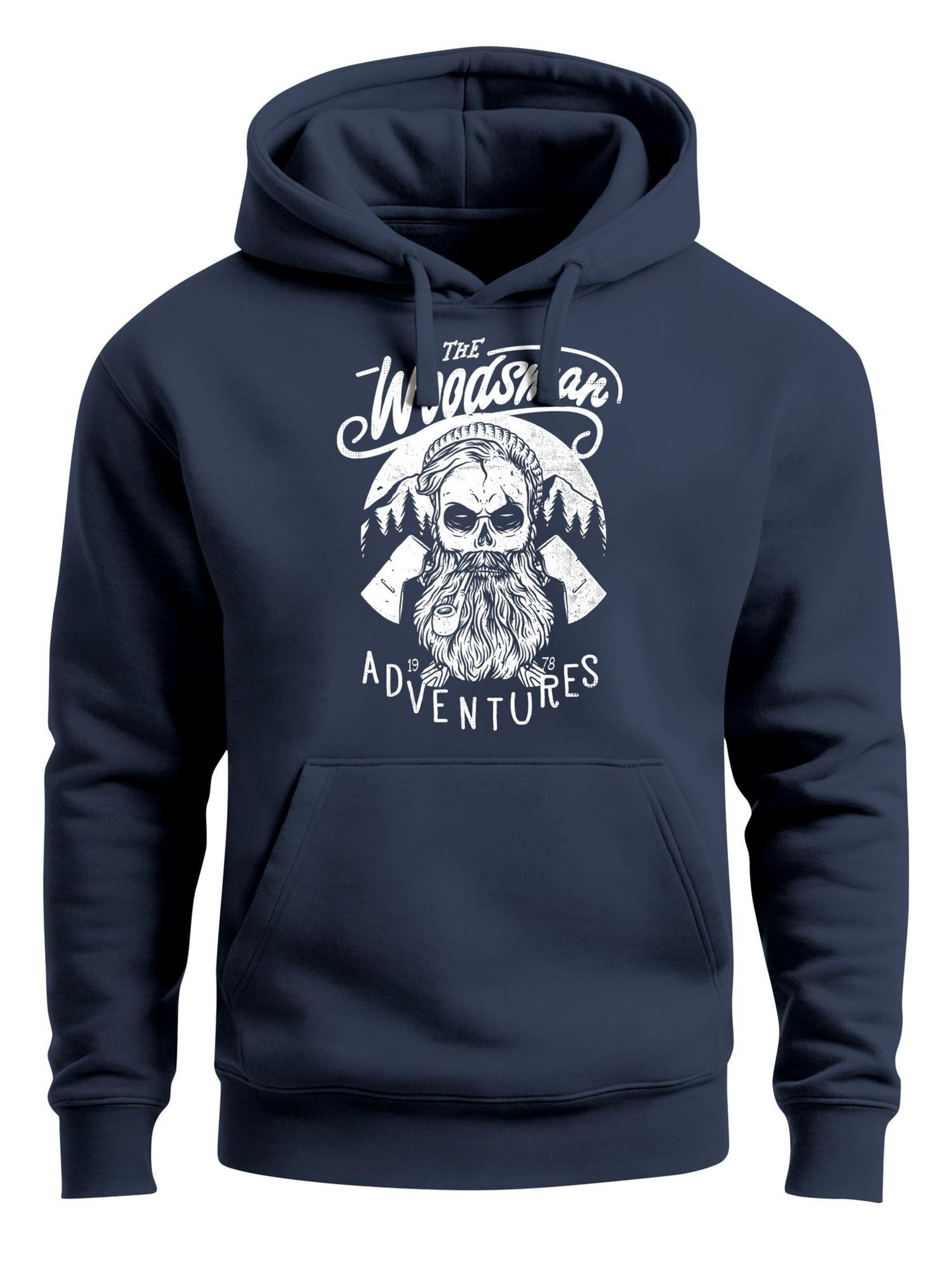 Neverless Sweatshirt 'Lumberjack' in Blue: front