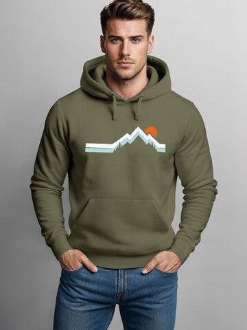 Neverless Sweatshirt 'Mountain Sun' in Green