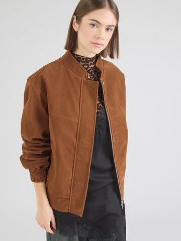 TOPSHOP Демисезонная куртка 'CHARLOTTE' в Коричневый: спереди