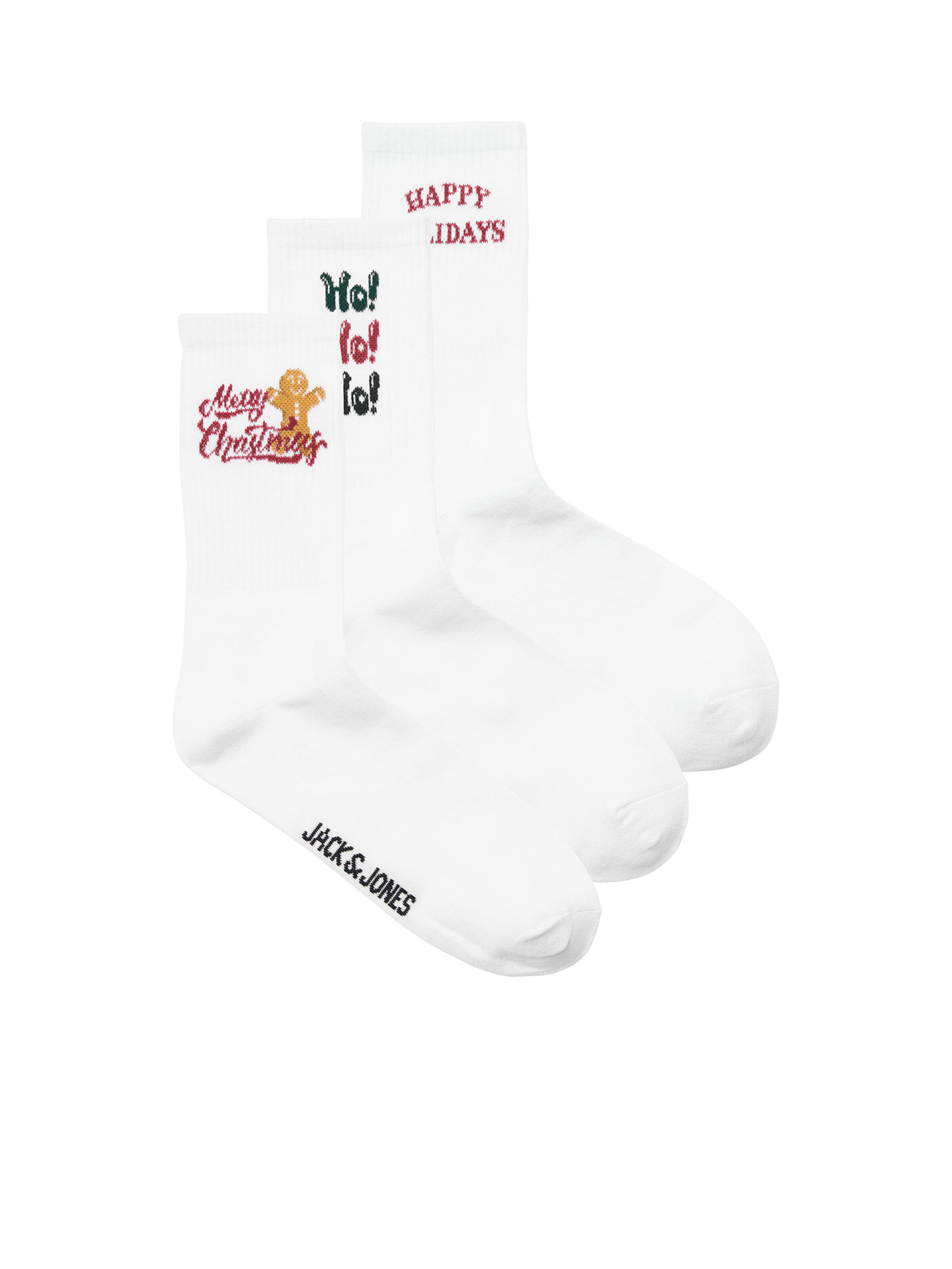 Șosete 'JACXMAS' de la JACK & JONES pe alb: față