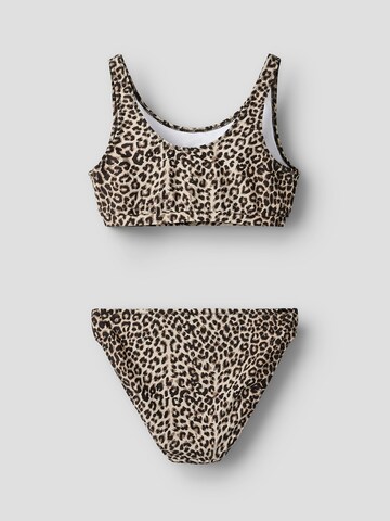 NAME IT Bustier Bikini 'NKFZAnimal' i brun