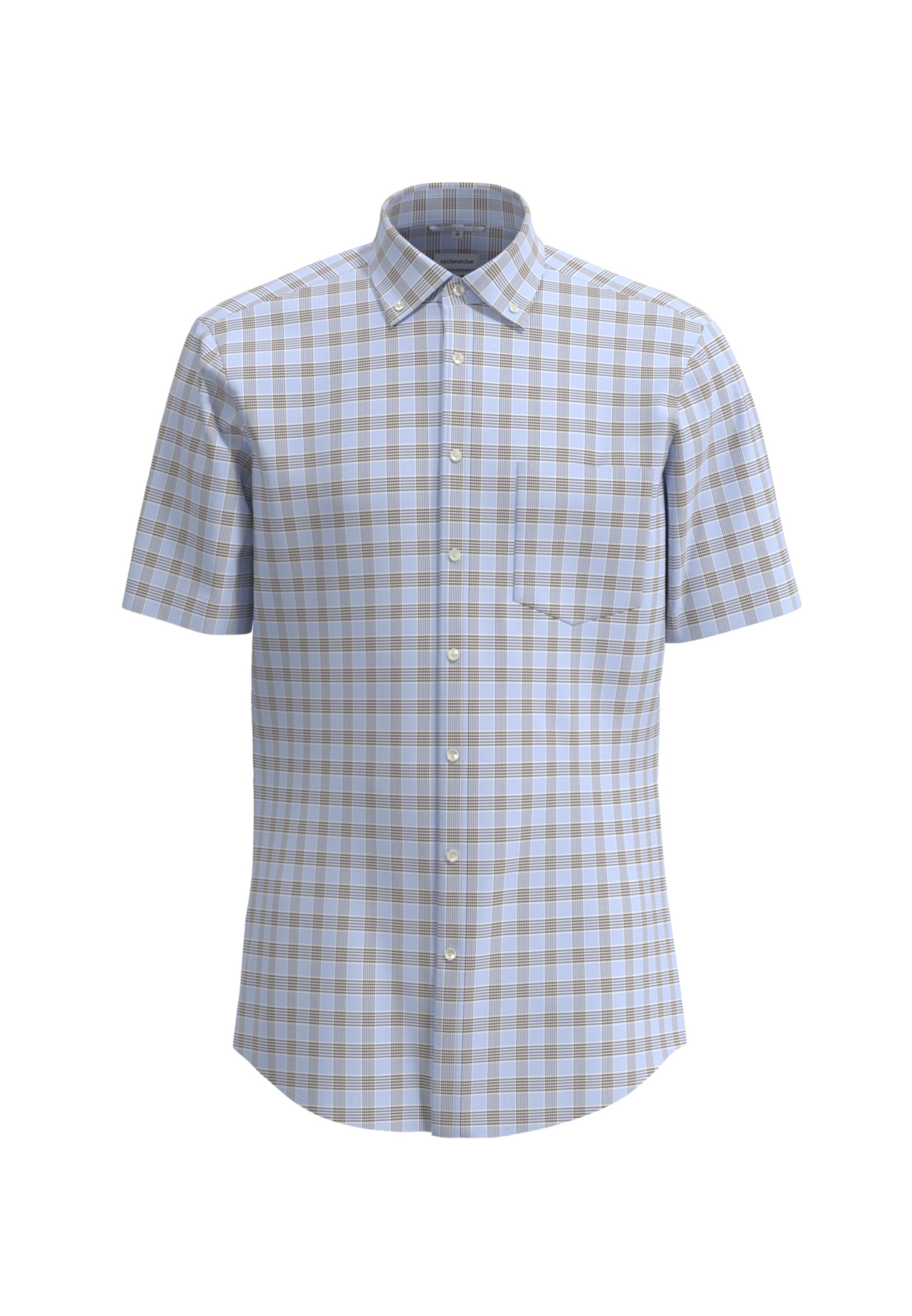 SEIDENSTICKER Regular Fit Hemd 'Smart Essentials' in Braun: Vorderseite