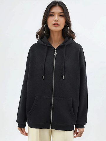 Giacca di felpa di Busem in nero: frontale