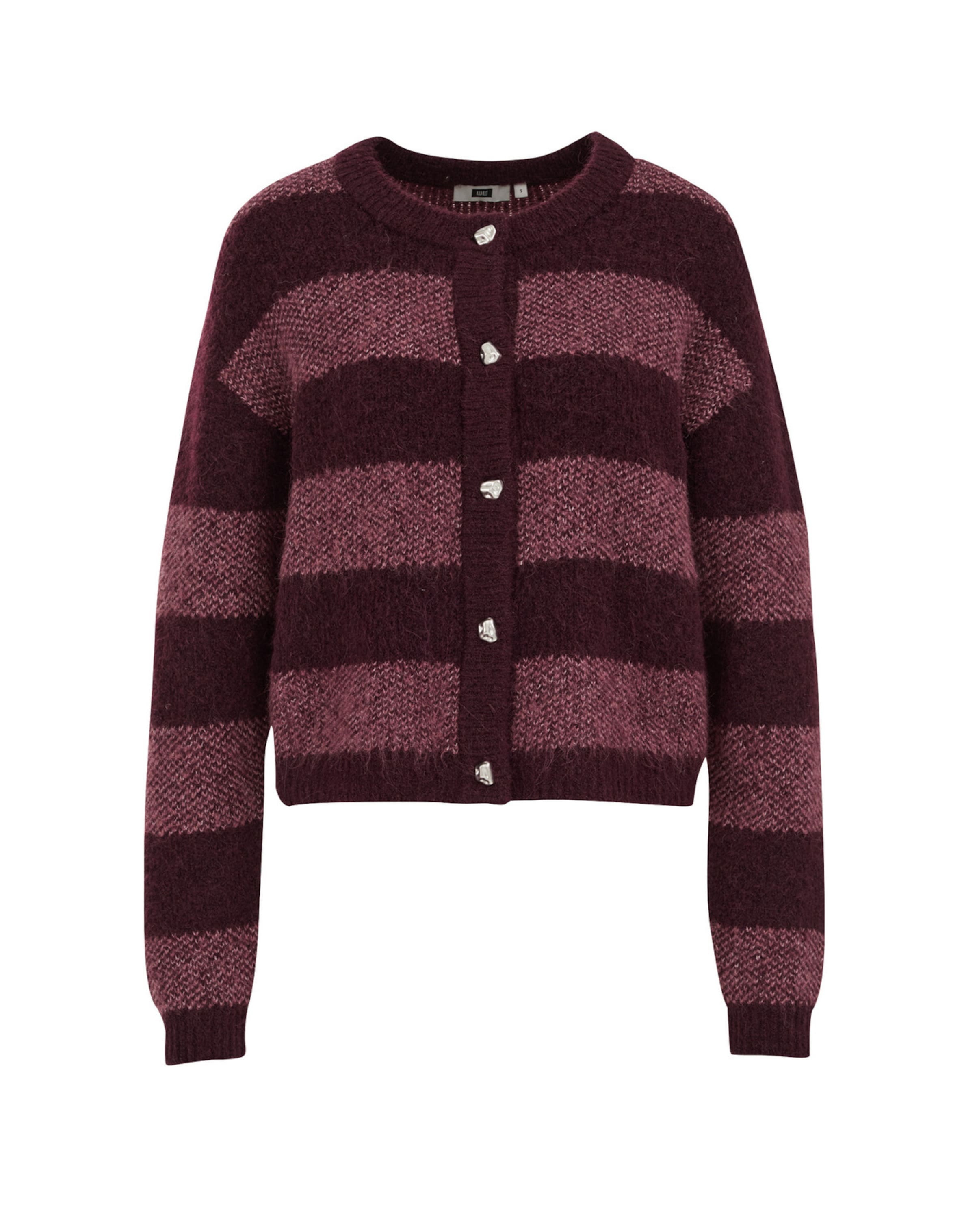 Geacă tricotată de la WE Fashion pe mov: față