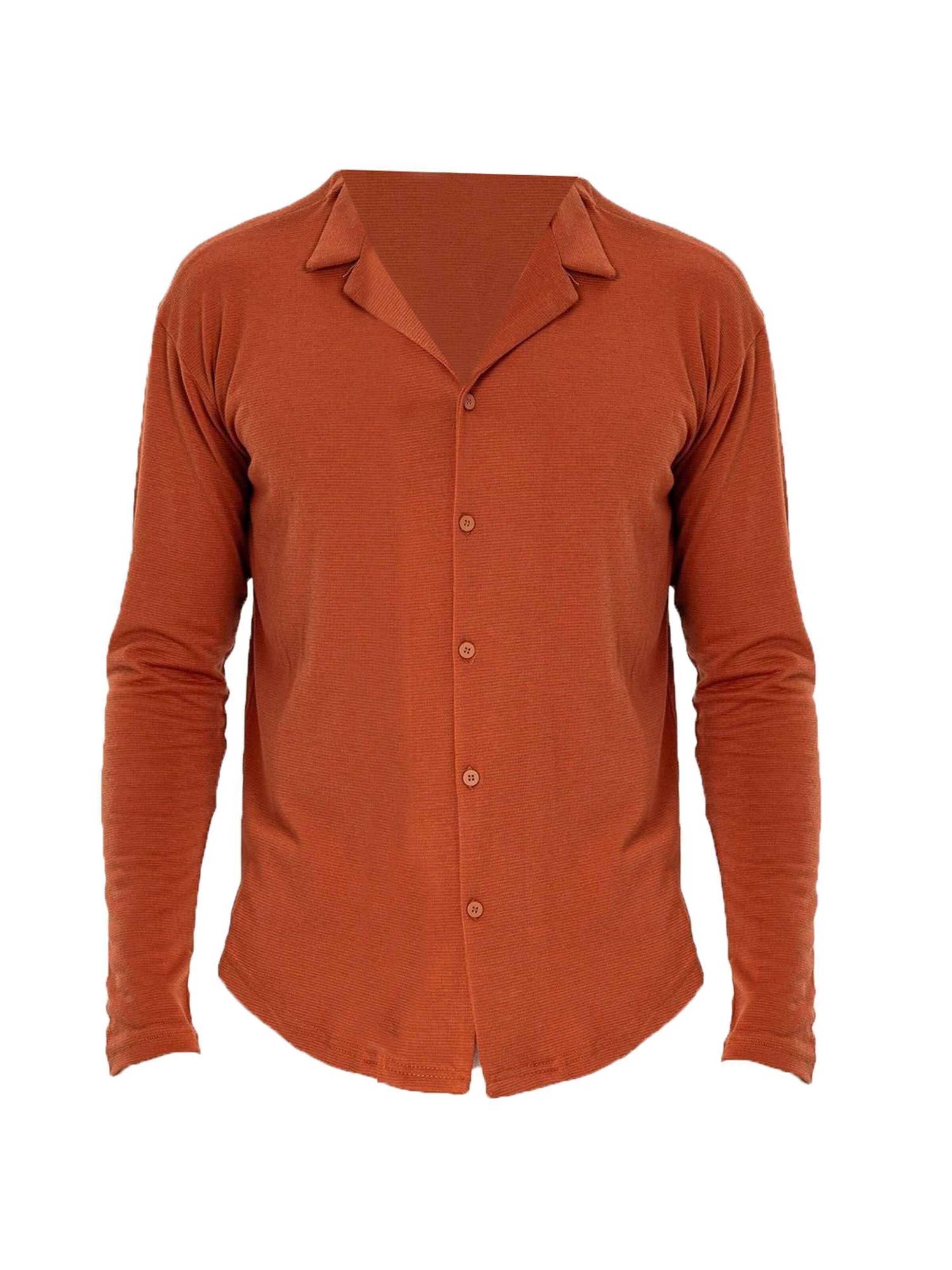 Antioch Slim Fit Риза в оранжево: отпред