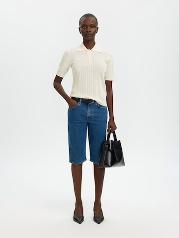 SELECTED Koszulka 'SLFTOLEDO' w kolorze biały