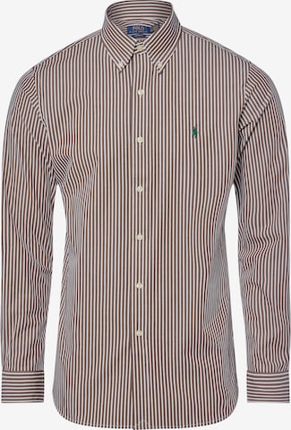 Chemise Polo Ralph Lauren en marron : devant