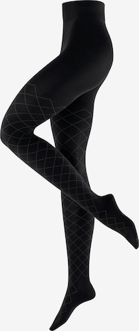 BURLINGTON Tights 'Argyle Affair' in Black: front