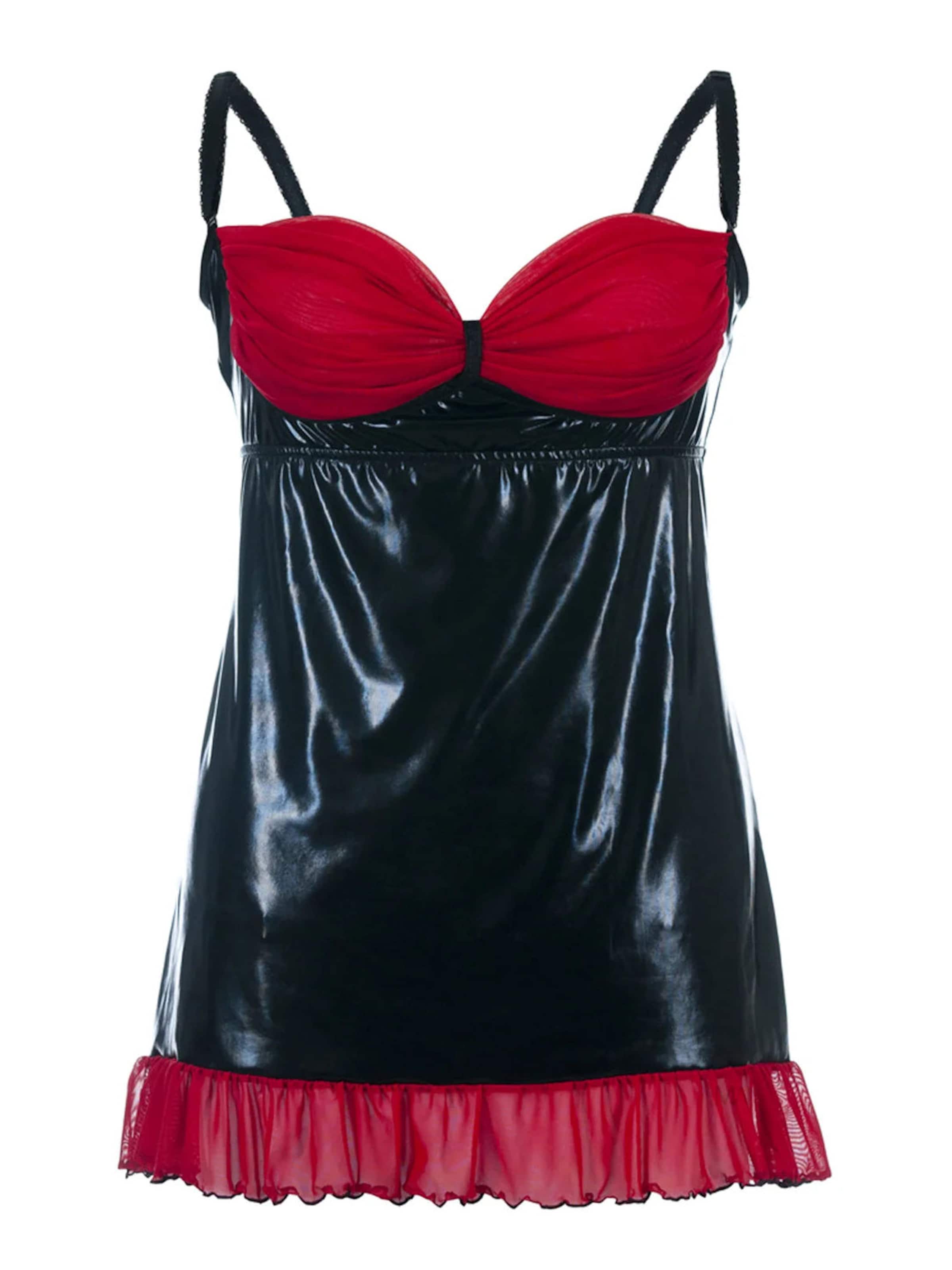 Andalea Negligee 'Wetlook-Chemise' in Black: front
