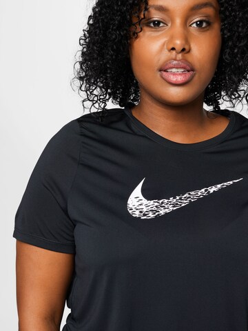 NIKE Performance Shirt 'Swoosh' in Black