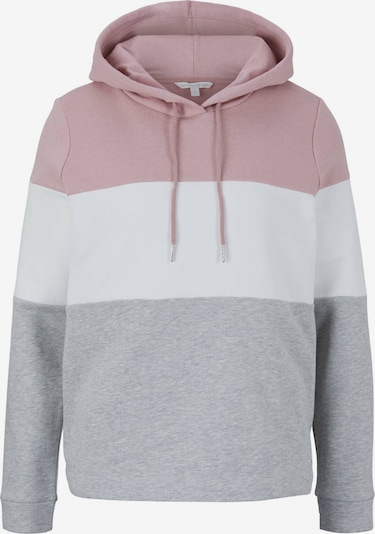 TOM TAILOR DENIM Sweatshirt in Grey / Pink / White, Item view