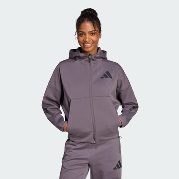 Giacca di felpa sportiva 'Z.N.E.' di ADIDAS SPORTSWEAR in grigio: frontale