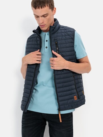 CAMEL ACTIVE Kurzarm Henley in Blau