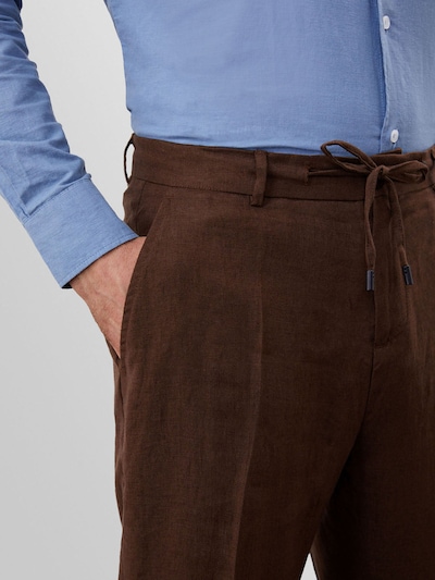Antioch Pantalon à plis en marron, Vue avec produit