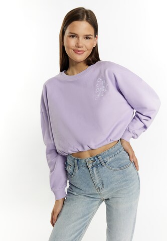 MYMO Sweatshirt 'Keepsudry' in Lila