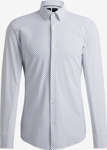 BOSS Slim fit Business Shirt 'P-HANK-s-kent-C1' in White: front