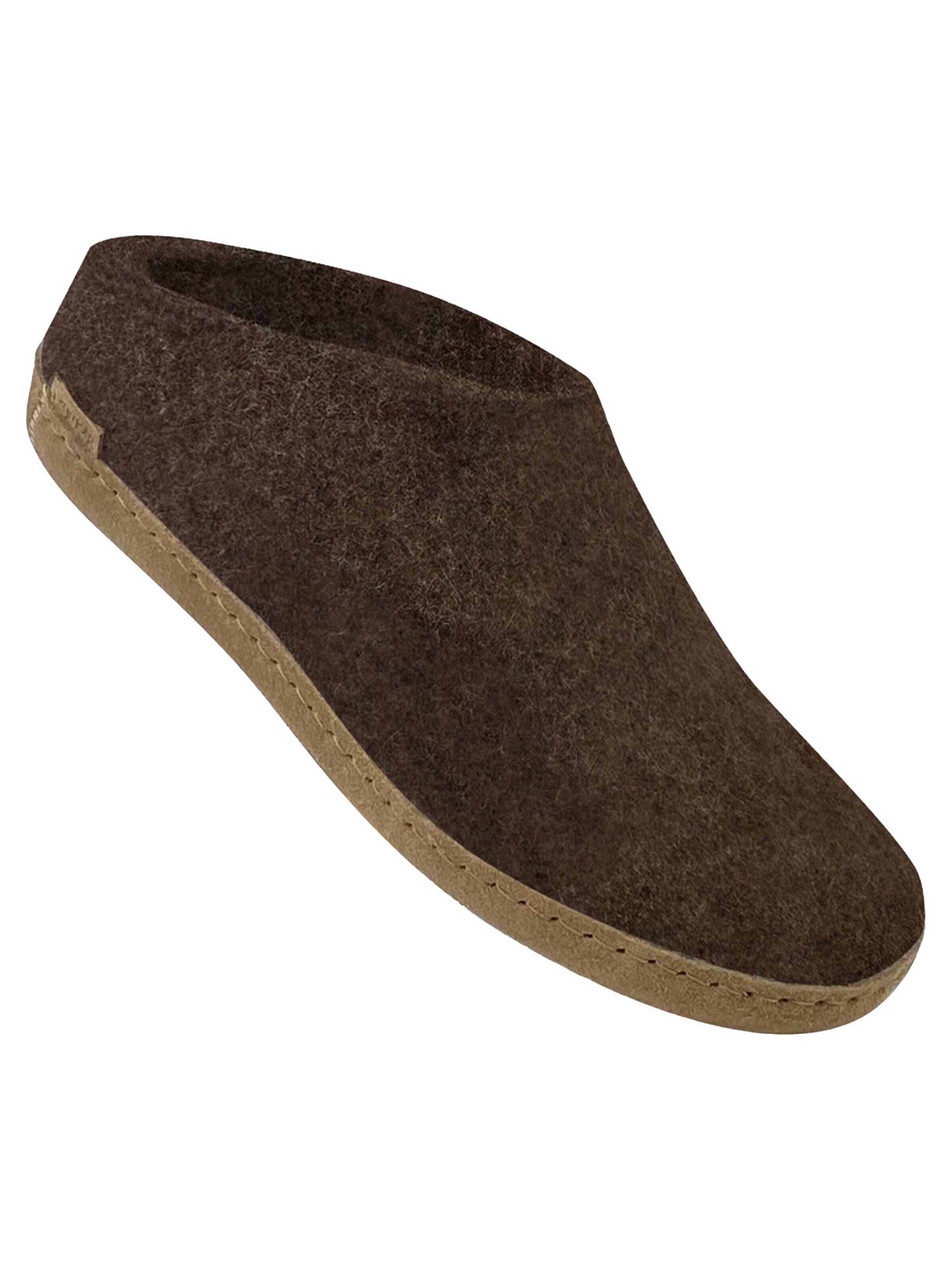 Glerups Slippers 'Kautschuksohle' in Brown