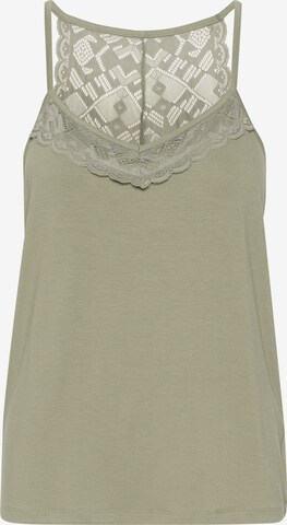 Cream Top 'Trulla' in Green: front