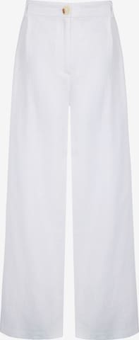 Aligne - Pantalón plisado 'Hainault' en blanco: frente