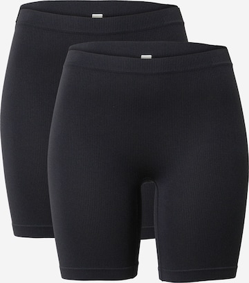 Lindex - Calças modeladoras em preto: frente