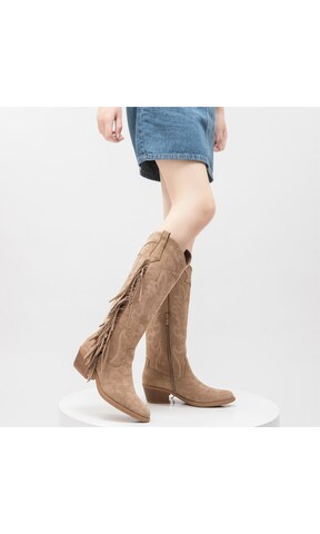 Ital-Design Cowboy Boots ' Western- & Bikerstiefel ' in Brown: front