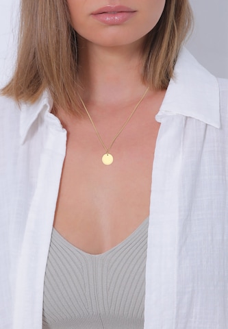 ELLI PREMIUM Necklace 'Geo, Kreis' in Gold: front