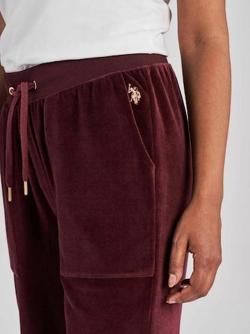 U.S. POLO ASSN. Regular Broek 'Dudi' in Rood