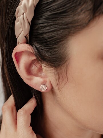 Hey Happiness Earrings 'Flower Of life' in Silver
