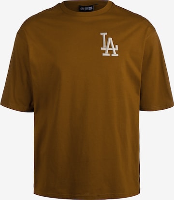 NEW ERA T-Shirt 'MLB Los Angeles Dodgers' in Braun: predná strana
