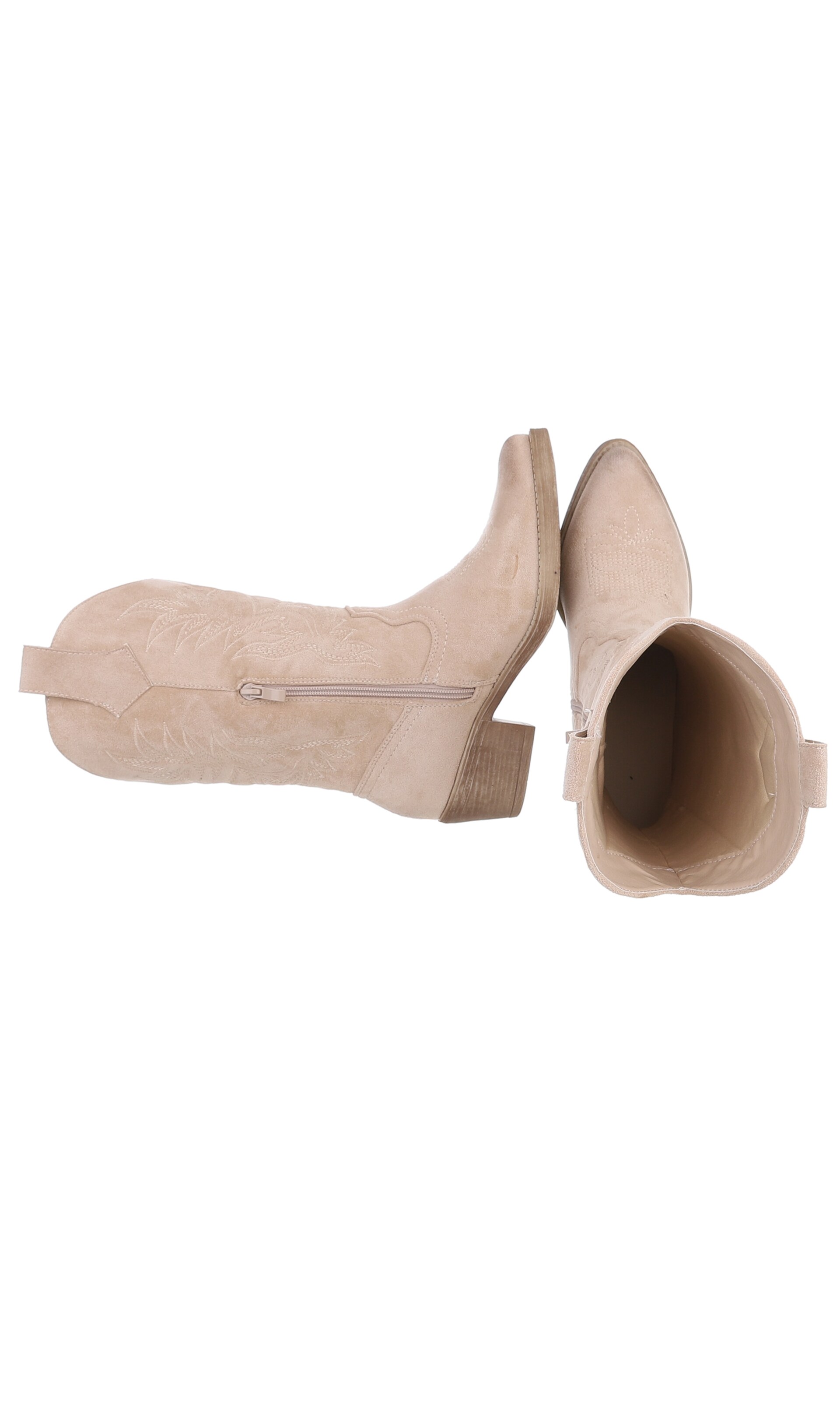 Ital-Design Cowboy Boots in Beige