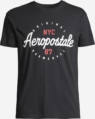 T-Shirt AÉROPOSTALE en noir : devant