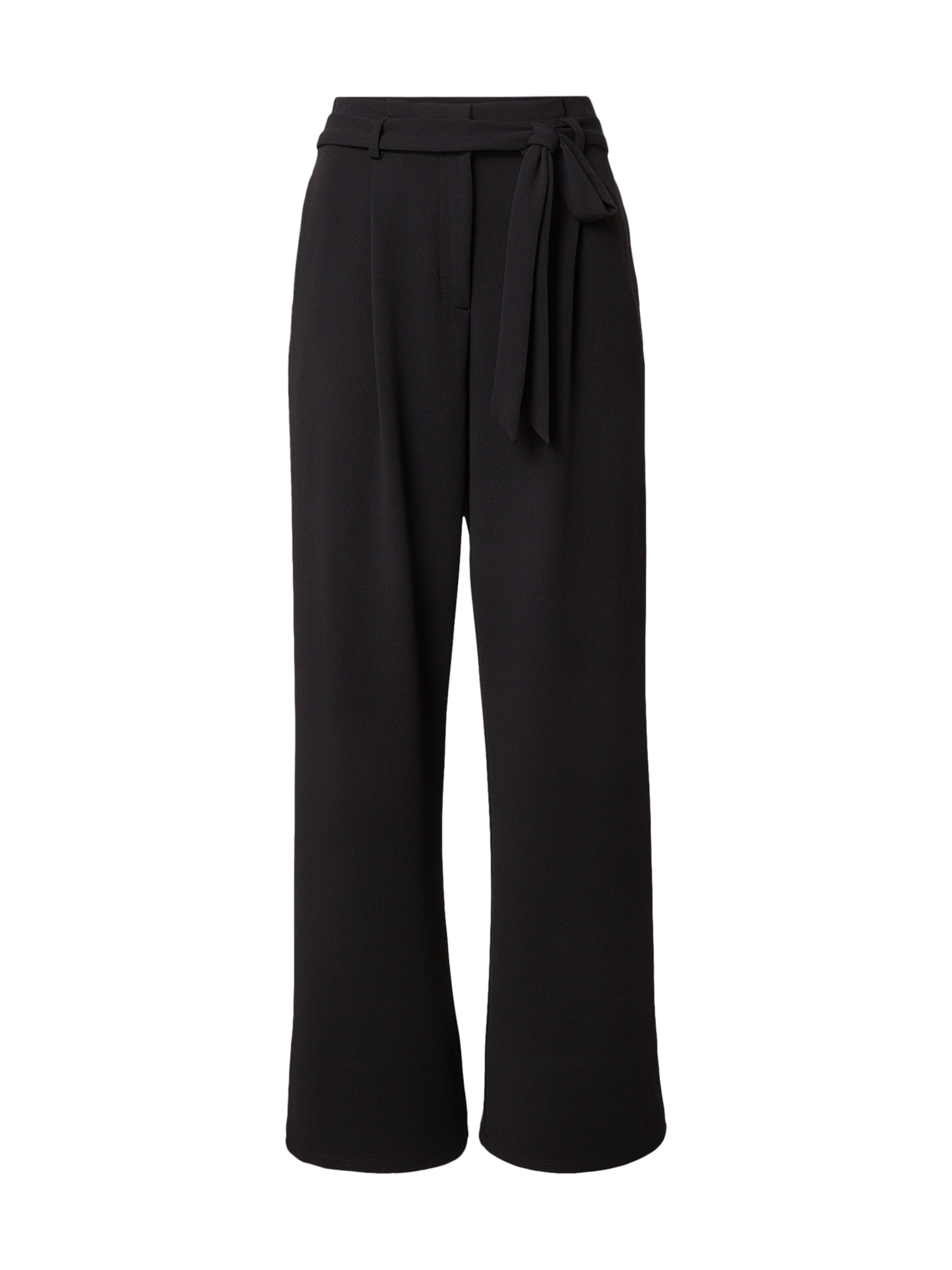 juoda VILA Plačios klešnės Klostuotos kelnės 'VIHILDA': priekis