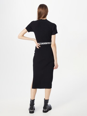 juoda Karl Lagerfeld Megzta suknelė