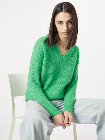 PULZ Jeans Sweater 'SOPHIA' in Green: front