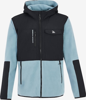 PROTEST Fleece jas 'PRTGRID' in Blauw: voorkant