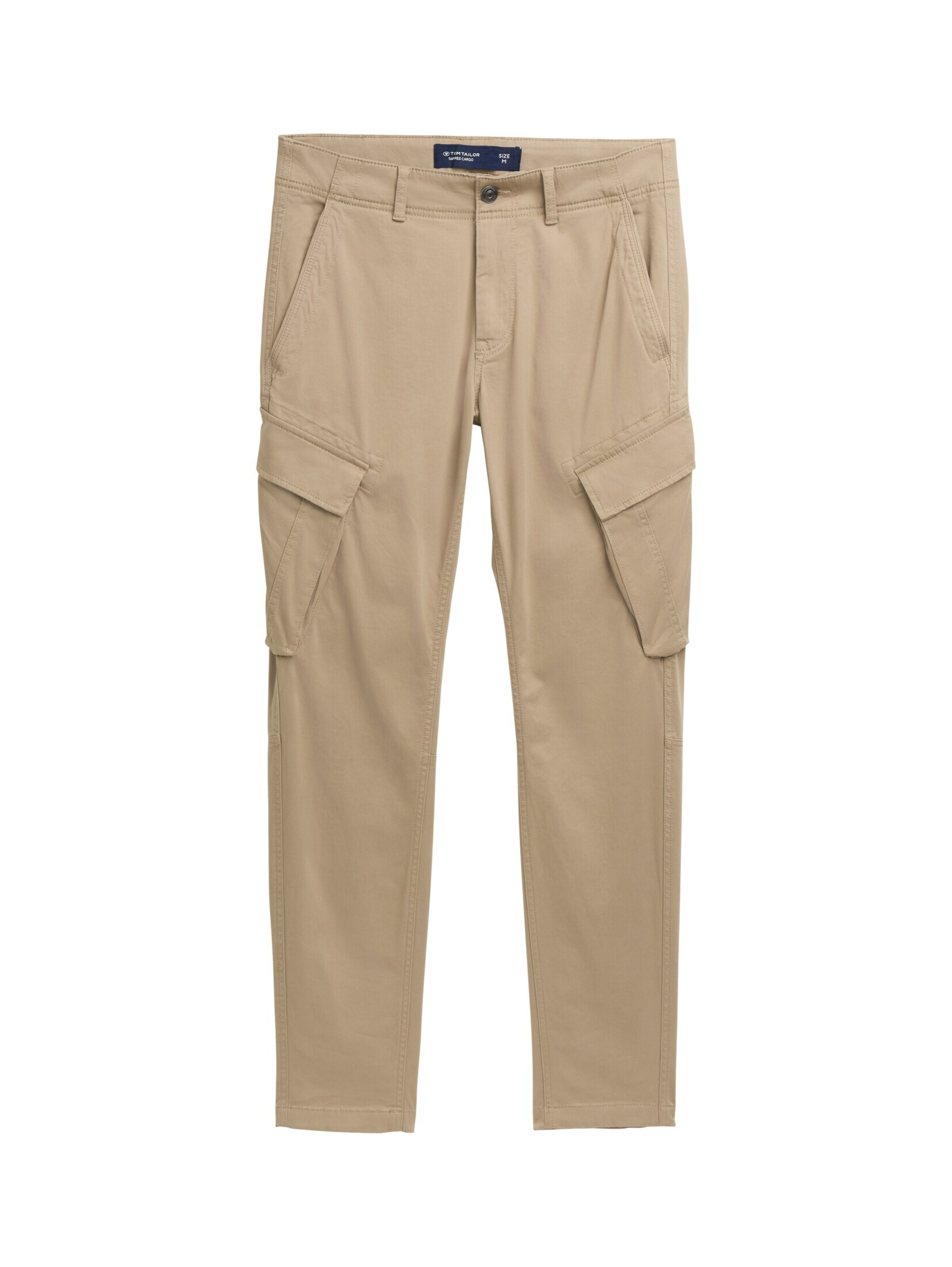 regular Pantaloni cargo di TOM TAILOR in beige: frontale