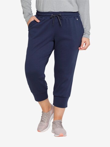 SHEEGO Tapered Pants in Blue: front