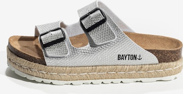 Bayton Pantolette 'Olympe' in Silber: predná strana