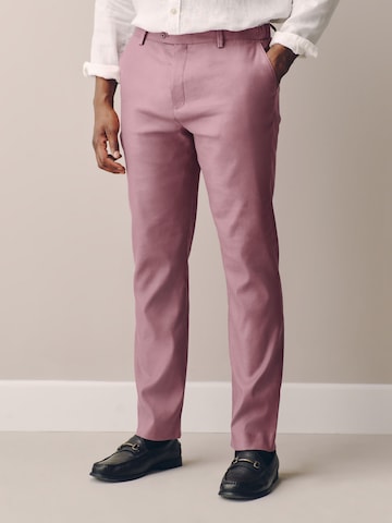 Slimfit Pantaloni con piega frontale di Next in rosa: frontale