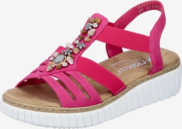 Rieker Sandals in Pink: front