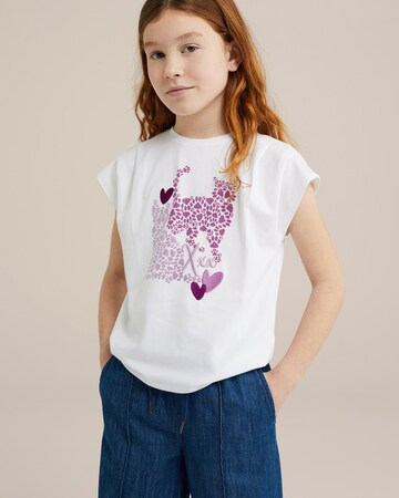 WE Fashion Футболка в Белый: спереди