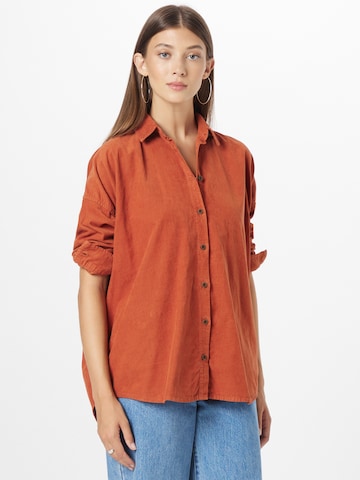 Camicia da donna 'Nigono' di LTB in arancione: frontale