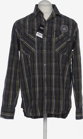 TOM TAILOR Button Up Shirt in L in Blue: front